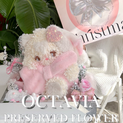 [Preserved Flower] - Winter Mikko Cat (Pink)