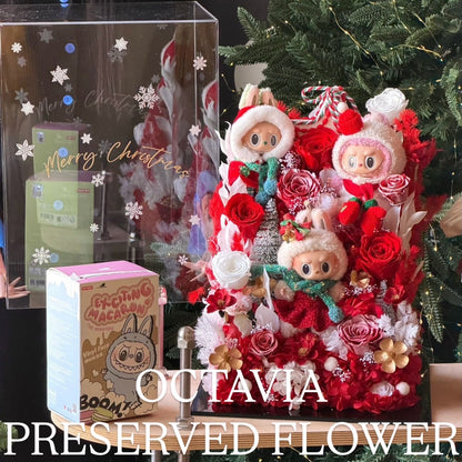 [Preserved Flowers] - Labubu Christmas Fantasy Garden (3 designs in total)