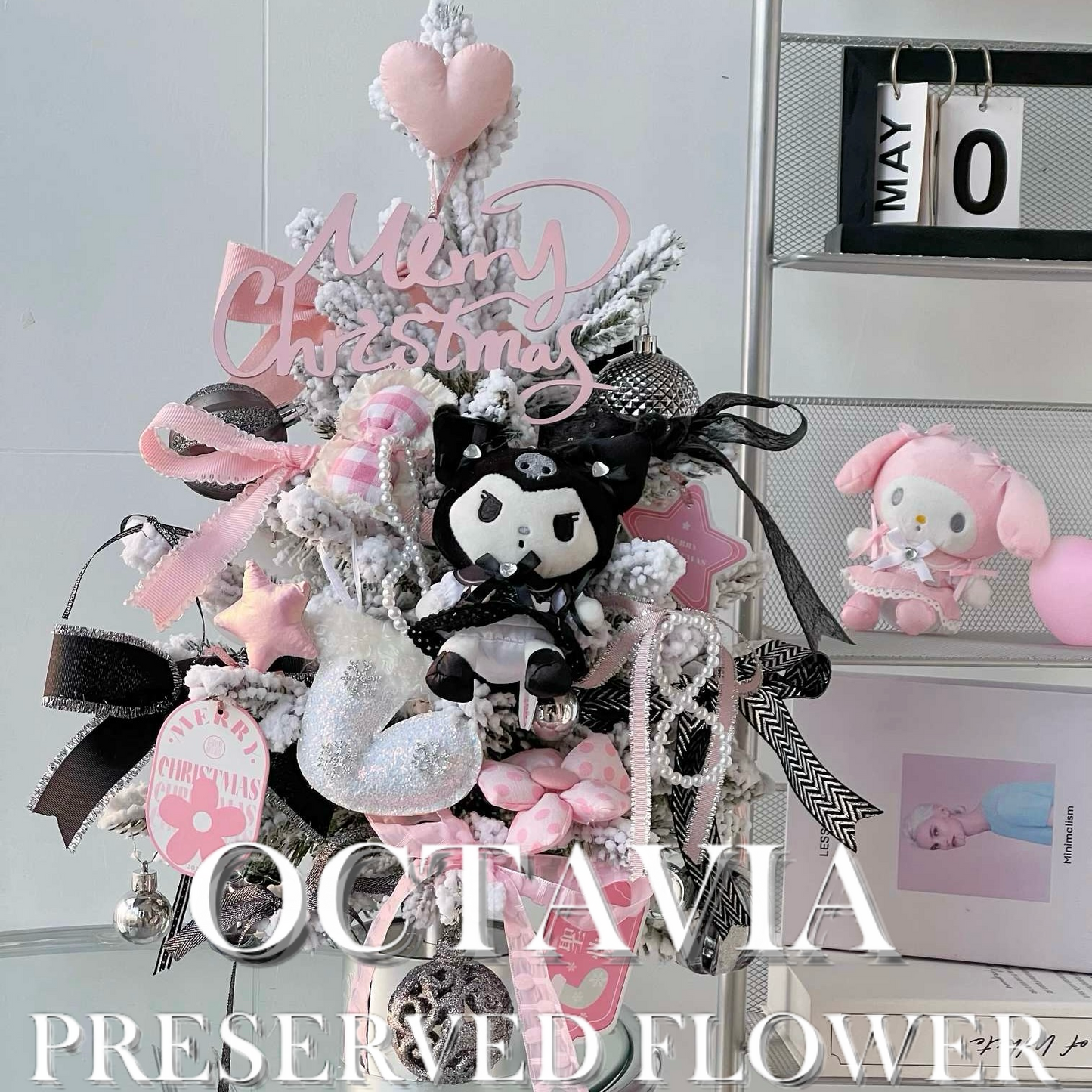 Artificial flower Christmas tree