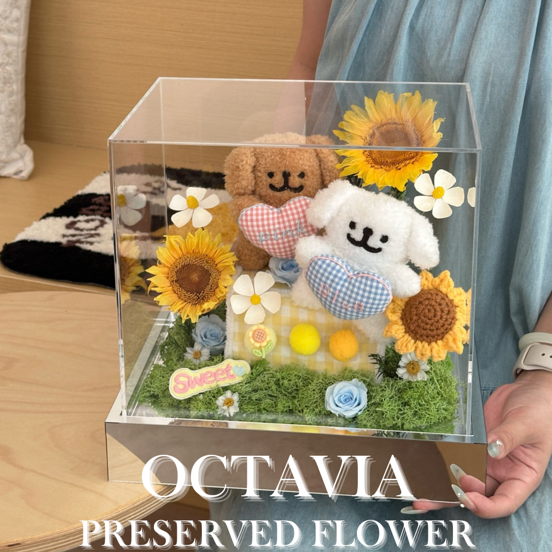 線條小狗情侶花盒🌻 OCTAVIA