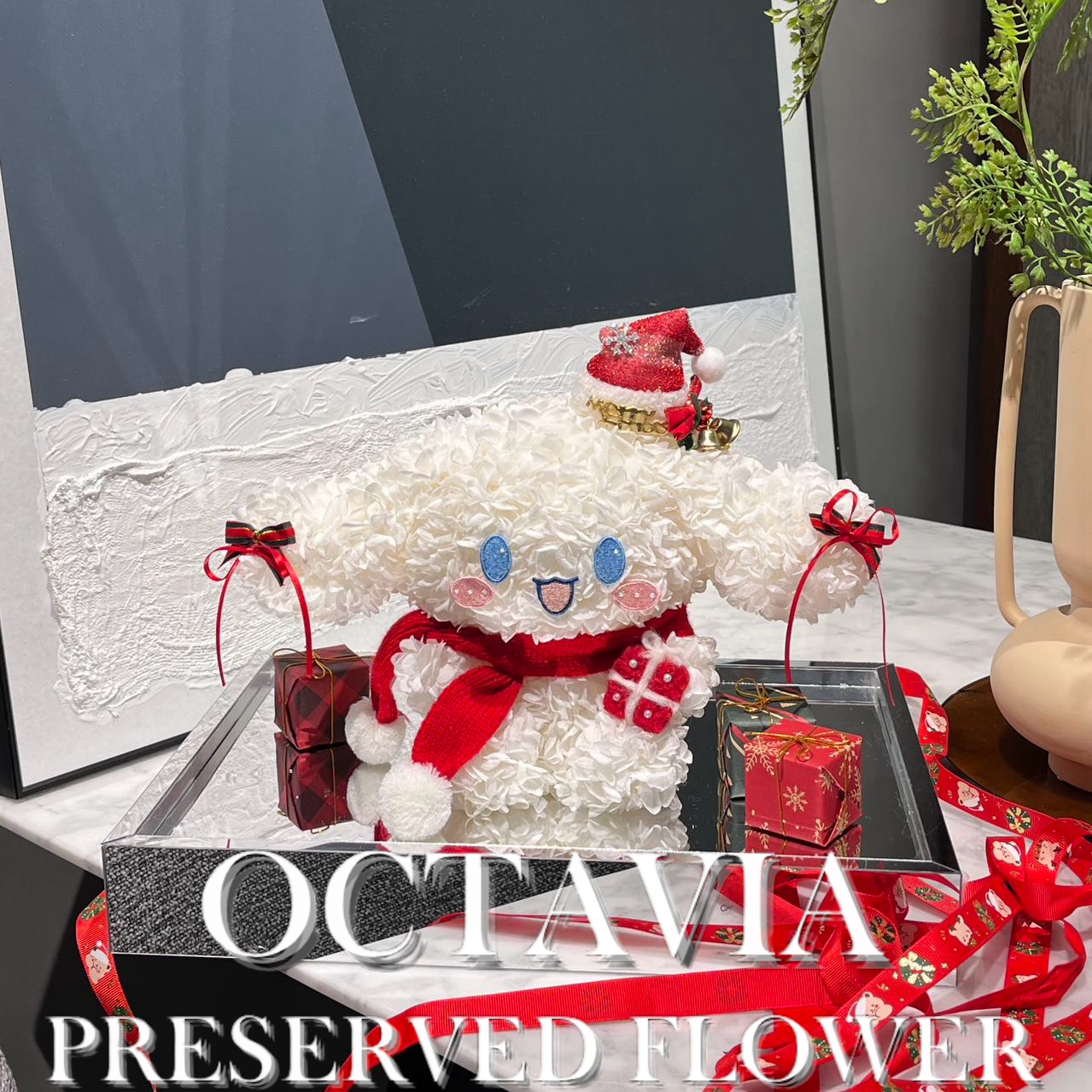 [永生花]-聖誕玉桂狗