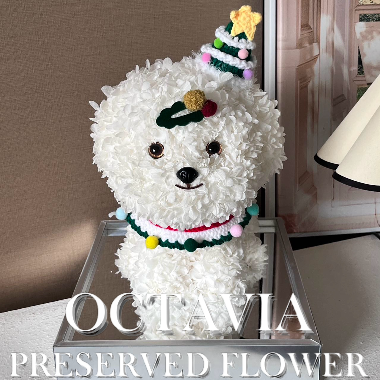 Christmas preserved flower - puppy