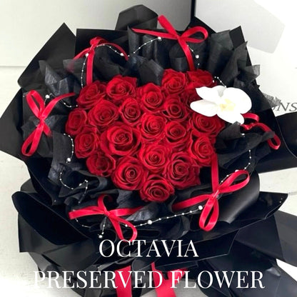 PFN05-22枝心形玫瑰花束(6色可選-經典紅色) OCTAVIA