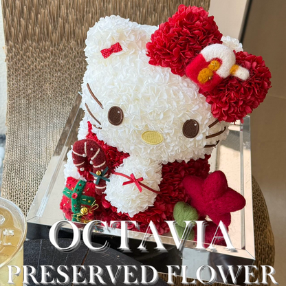 Christmas preserved flowers - Hello Kitty