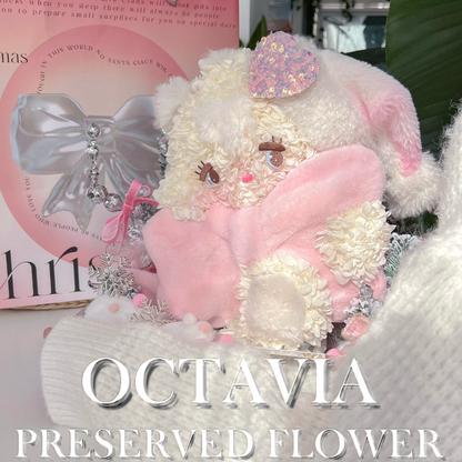 [Preserved Flower] - Winter Mikko Cat (Pink)