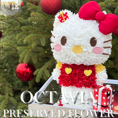 Christmas preserved flowers - Hello Kitty