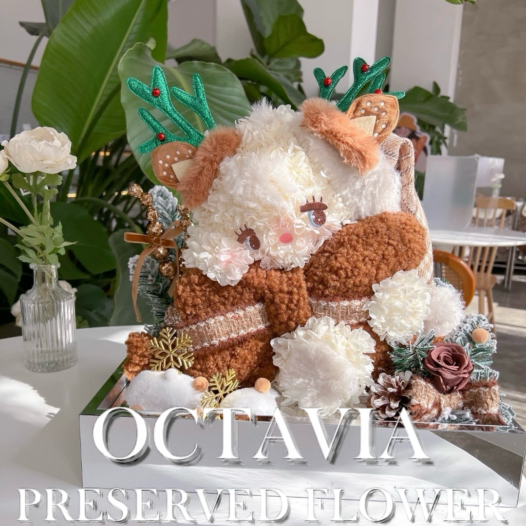 [永生花]-冬日Mikko貓(焦糖咖啡色)