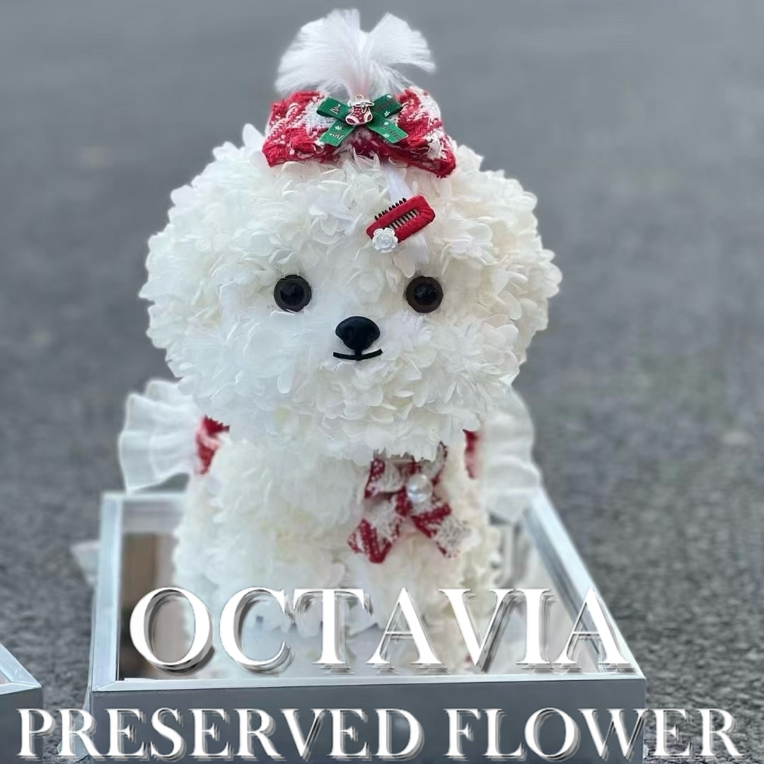 Christmas preserved flower - puppy