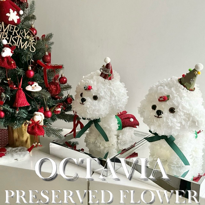 Christmas preserved flower - puppy