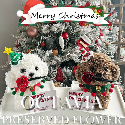 Christmas preserved flower - puppy