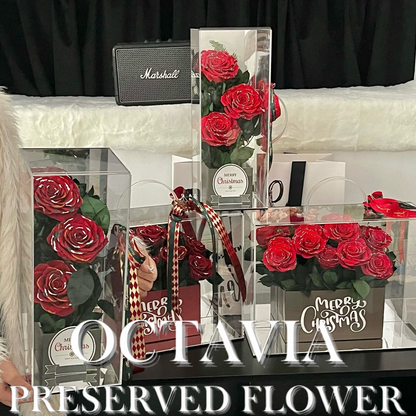 [Preserved Flower] - Love My Rose Christmas Flower Box (Upright Style)