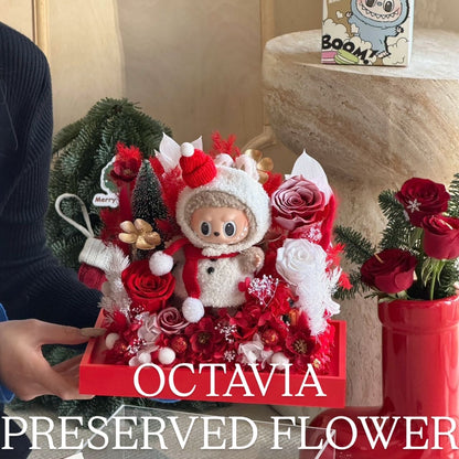 [Preserved Flowers] - Labubu Christmas Fantasy Garden (3 designs in total)