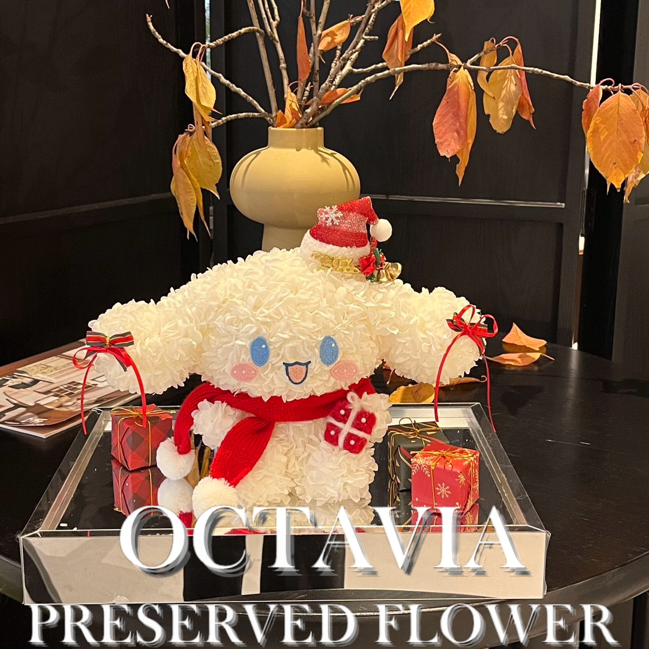 [永生花]-聖誕玉桂狗