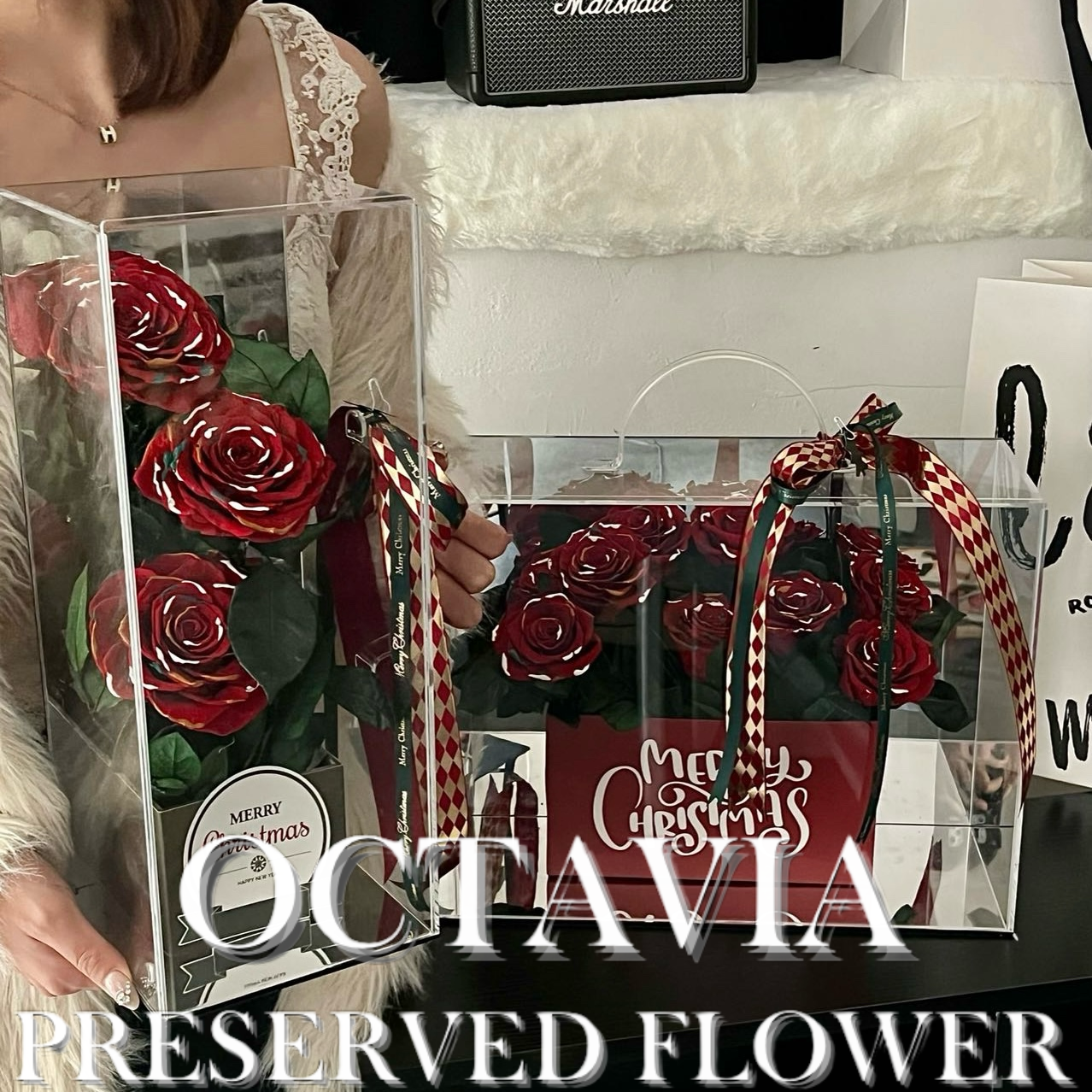 [永生花]-Love My Rose聖誕花盒(橫款)