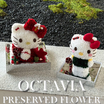 Christmas preserved flowers - Hello Kitty