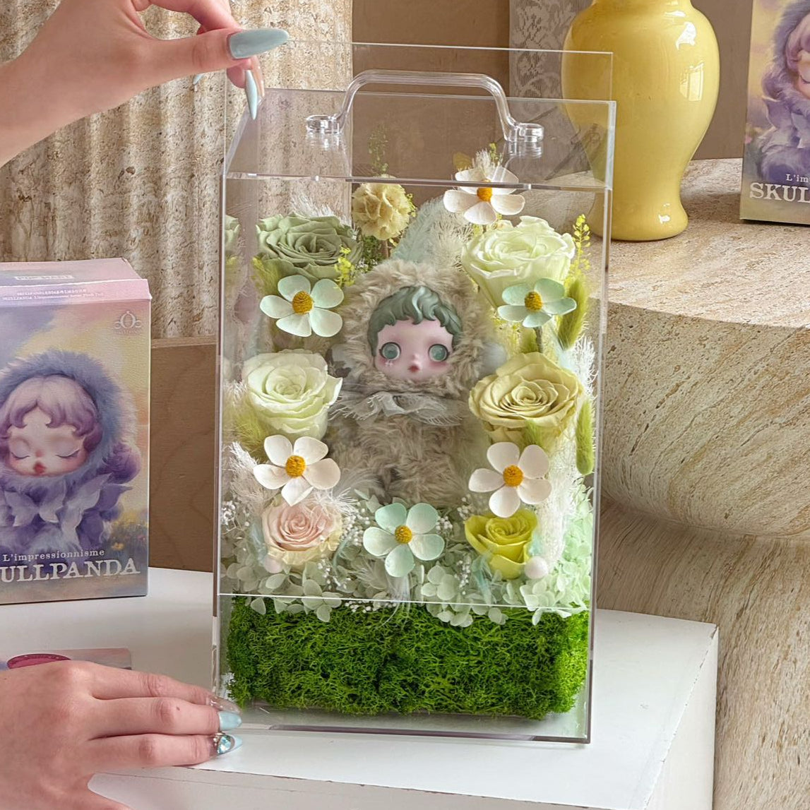 光織園 OCTAVIA SKULLPANDA 永生花 保鮮花 禮物首選 香港花店