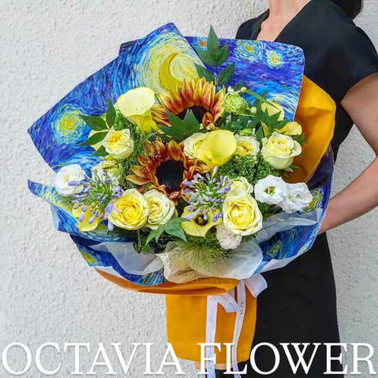 星空-向日葵花束