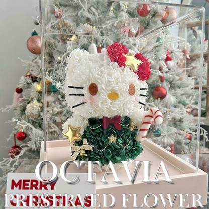 Christmas preserved flowers - Hello Kitty