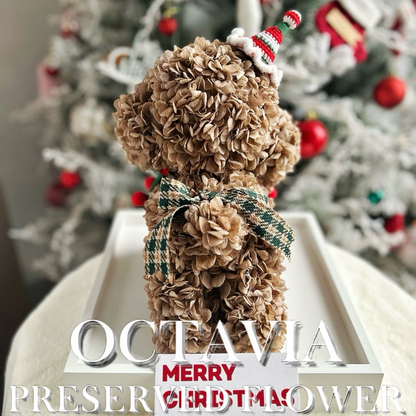 Christmas preserved flower - puppy