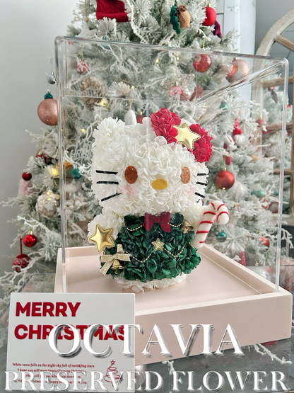 Christmas preserved flowers - Hello Kitty