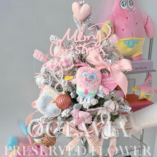 Artificial flower Christmas tree