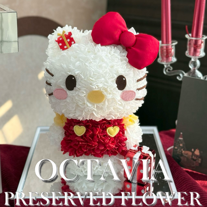 Christmas preserved flowers - Hello Kitty