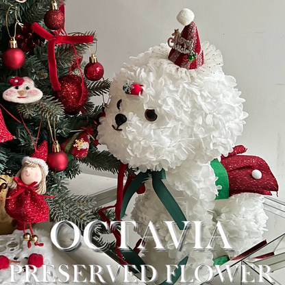 Christmas preserved flower - puppy