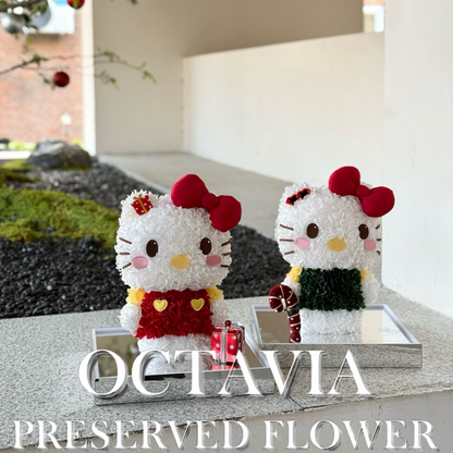 Christmas preserved flowers - Hello Kitty