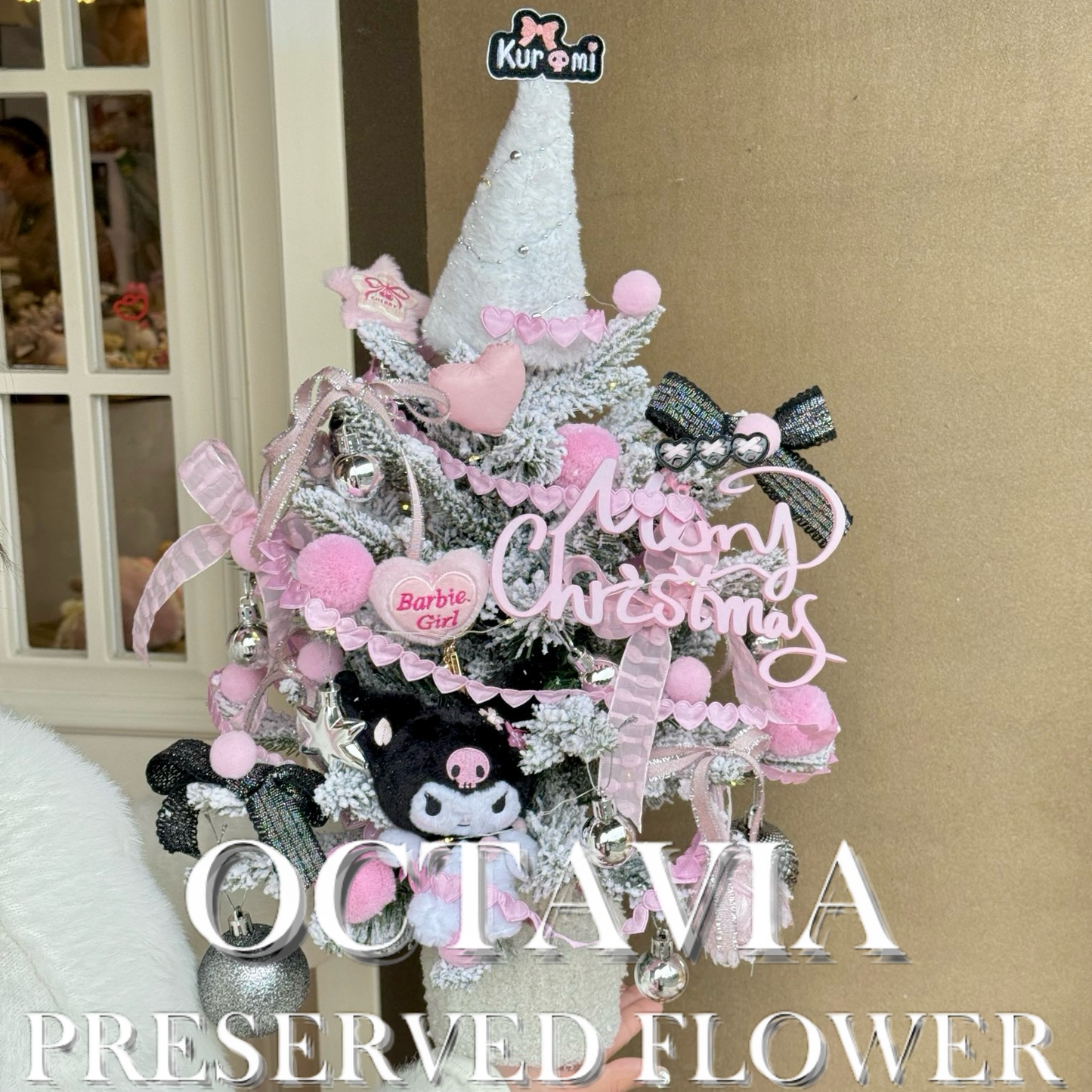 Artificial flower Christmas tree