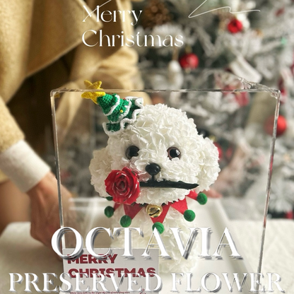 Christmas preserved flower - puppy