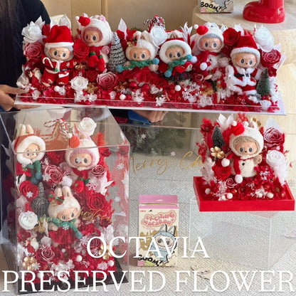 [Preserved Flowers] - Labubu Christmas Fantasy Garden (3 designs in total)