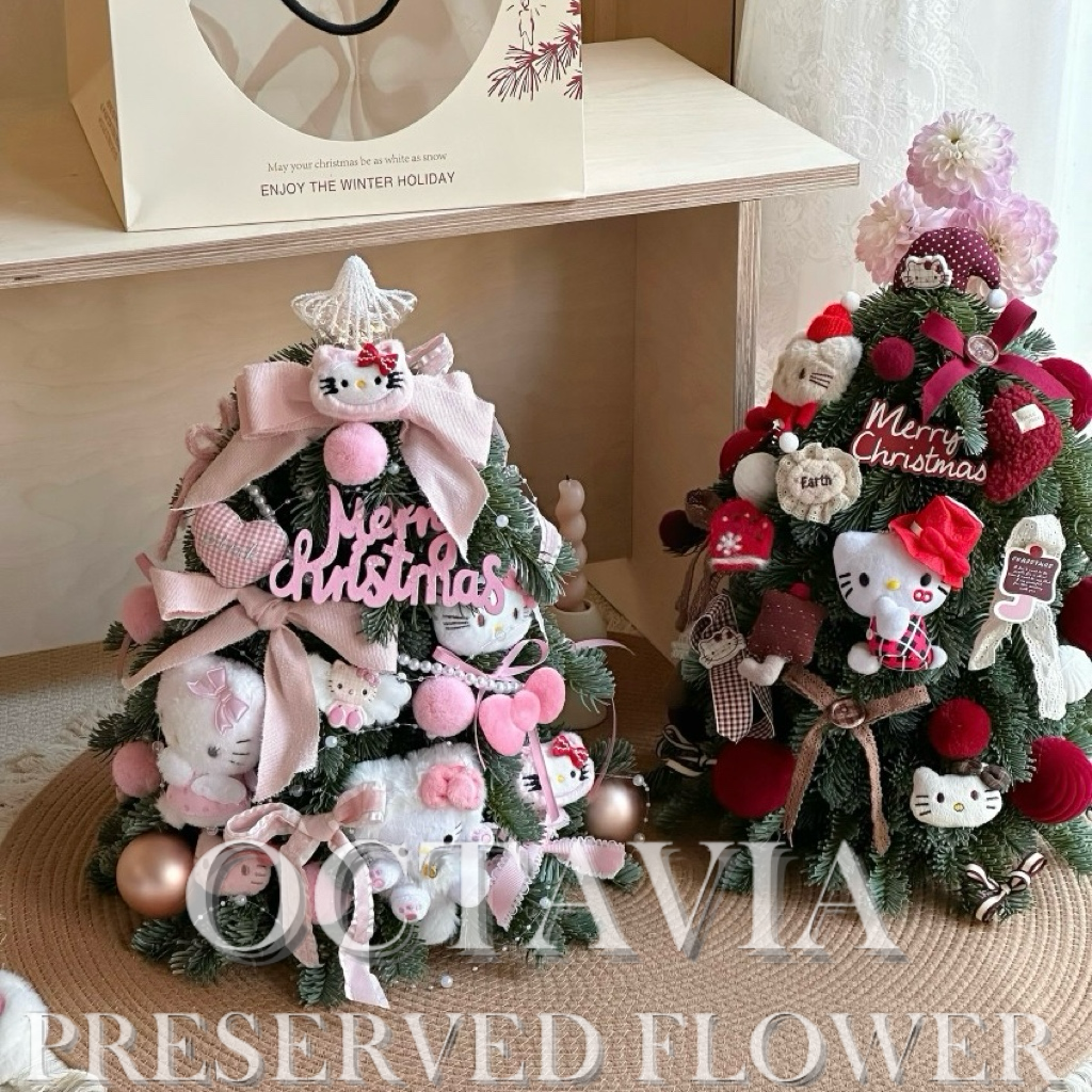 Artificial flower Christmas tree
