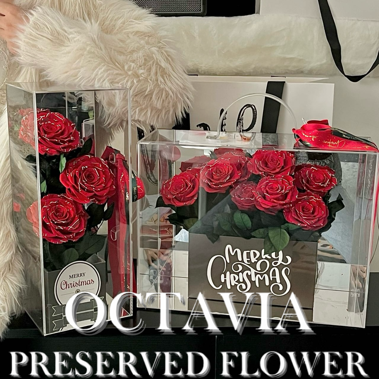 [永生花]-Love My Rose聖誕花盒(橫款)