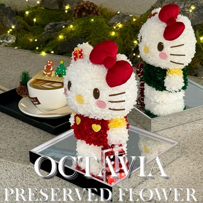 Christmas preserved flowers - Hello Kitty