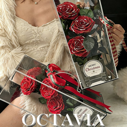 [Preserved Flower] - Love My Rose Christmas Flower Box (Upright Style)