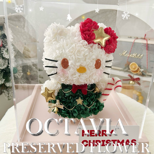 Christmas preserved flowers - Hello Kitty