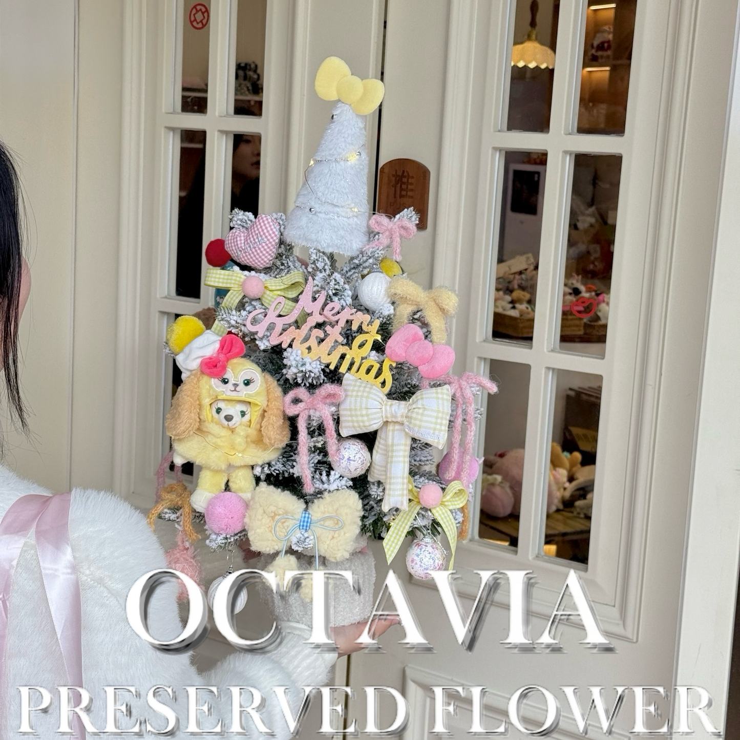 Artificial flower Christmas tree