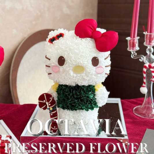 Christmas preserved flowers - Hello Kitty
