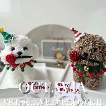 Christmas preserved flower - puppy