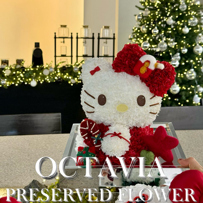 Christmas preserved flowers - Hello Kitty