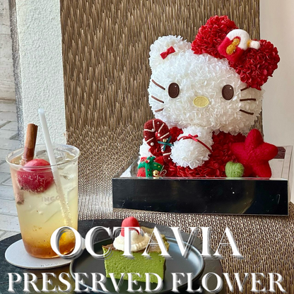 Christmas preserved flowers - Hello Kitty