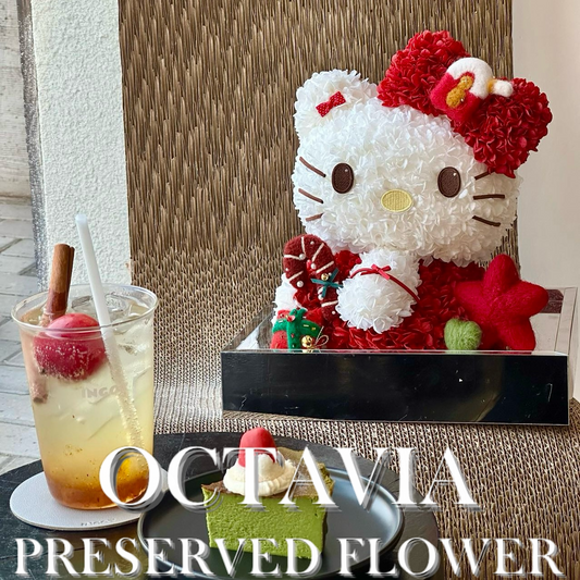 Christmas preserved flowers - Hello Kitty
