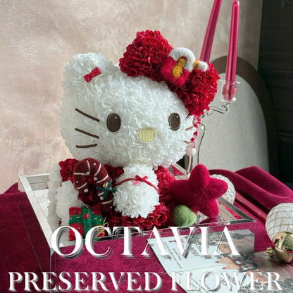 Christmas preserved flowers - Hello Kitty