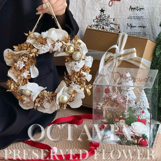 [永生花]-聖誕大花環