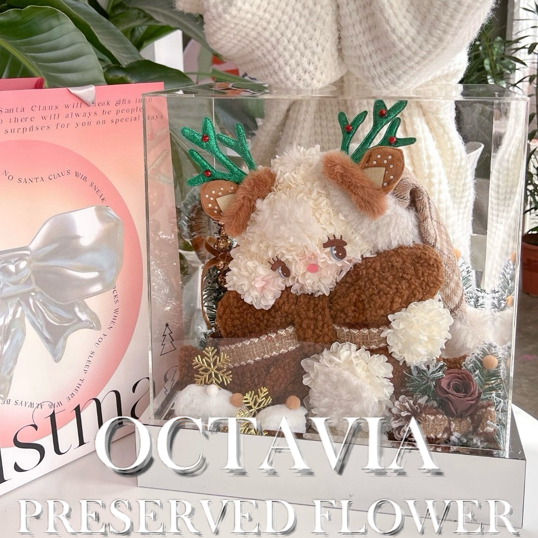 [永生花]-冬日Mikko貓(焦糖咖啡色)