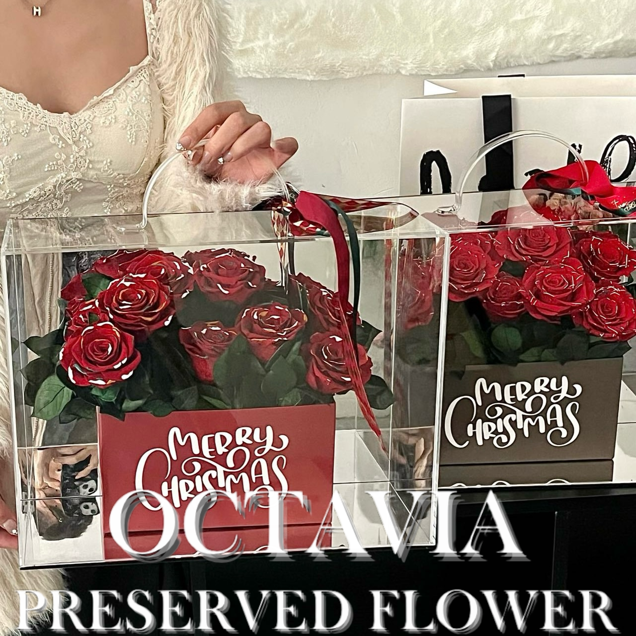 [永生花]-Love My Rose聖誕花盒(橫款)