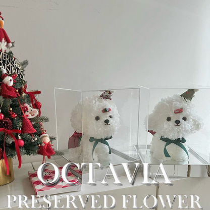 Christmas preserved flower - puppy