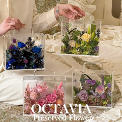 PFNM02D-午後花園手提花盒(翠幽綠) OCTAVIA