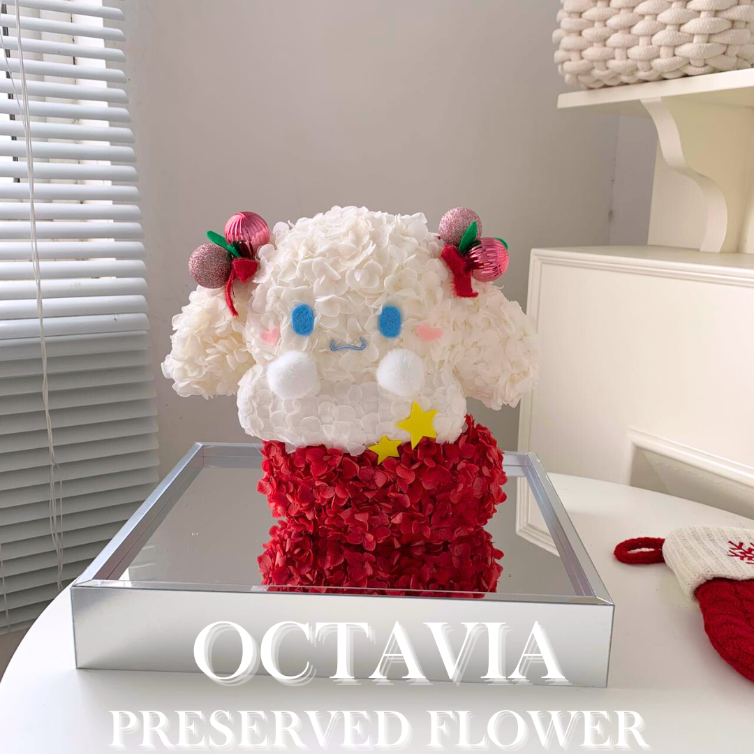 [永生花]-聖誕襪玉桂狗