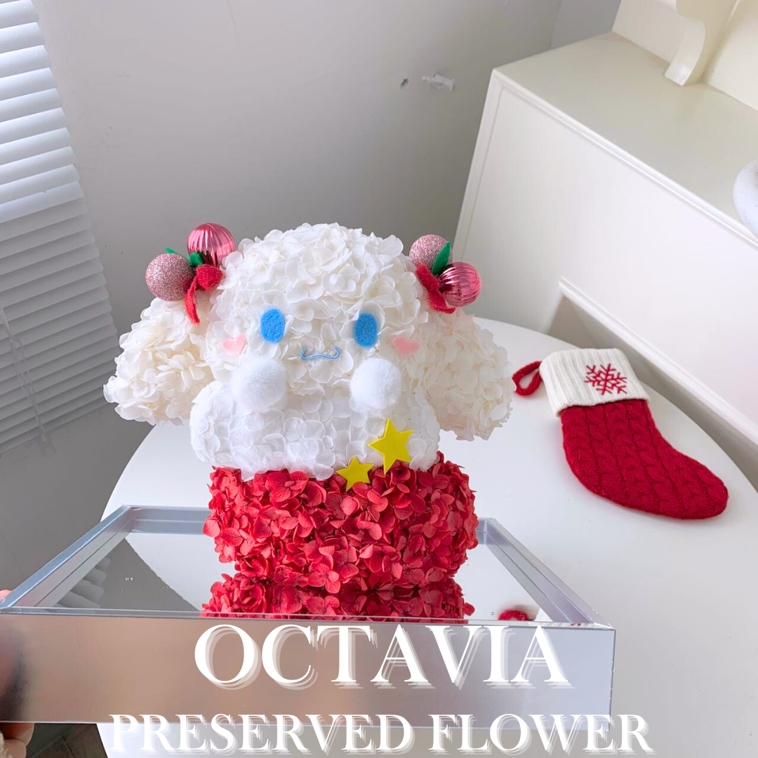 [永生花]-聖誕襪玉桂狗